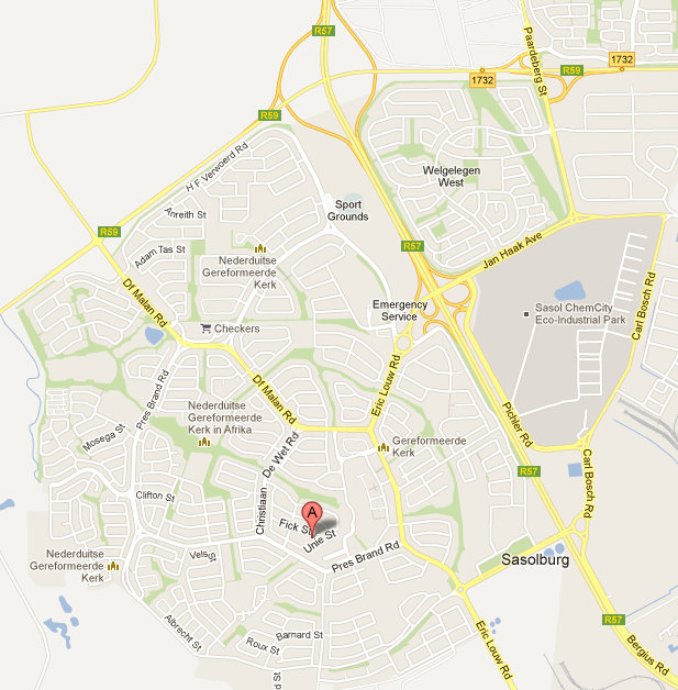 map to church